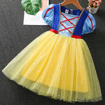 Snow White dress Childrens puff yarn dress Girls Frozen princess dress Summer dress Baby foreign style dress