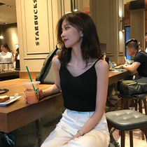 Black vest harness female inner lap summer net red beauty back beating bottom knit short clothing outclothes Chains