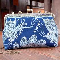 Batik 2018 New Womens Bag Famous Style Original Ecological Handmade Batik Plant Dyeing cross-body Womens Bag Hand Shoulder Bag