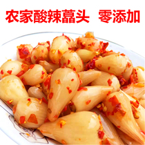 Hunan Yiyang specialty farm homemade pickled hot and sour wild rice head head called head buckwheat head jar 500 grams of food under the table