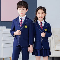 Kindergarten uniform British National Day childrens suit suit primary school uniform boys and girls graduation class clothing autumn and winter clothing
