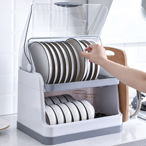 Kitchen bowls rack bowls chopsticks contain cartridges cover cutlery and cutlery dishes Disc Drain Shelve Plastic Bowl cabinet Home