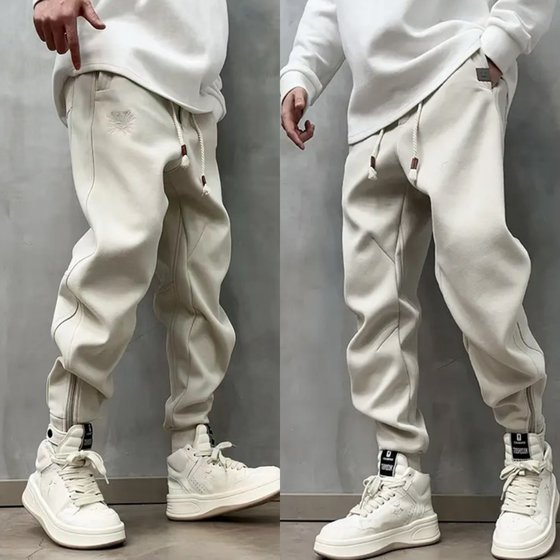 2025 Spring New Men's Leisure Pants Pure Sports Pants Loose Haron Foot Pants Bid -Legs Pants Wild 2025 Spring New Men's Leisure Pants Pure Sports Pants Loose Haron Foot Pants Bid -Legs Pants Wild