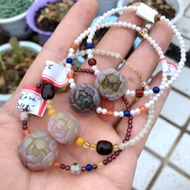 diy natural collection grade salt source agate carved peony flower bracelet womens oil colorful flowers blossom rich