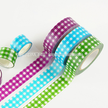 Japan imported Kurashiki Italian craft washi tape 45028 specification 15mm*15m check pattern 3-color single roll