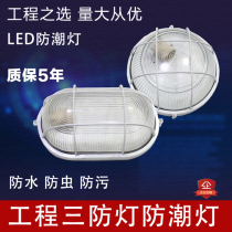 LED moisture proof lamp waterproof lamp outdoor bathroom underground garage 3W5W7W project three proof lamp explosion proof lamp set