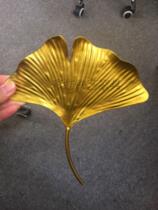 Wrought iron ginkgo leaf wall decoration Gold Leaf Study living room bedroom Chinese home wall decoration