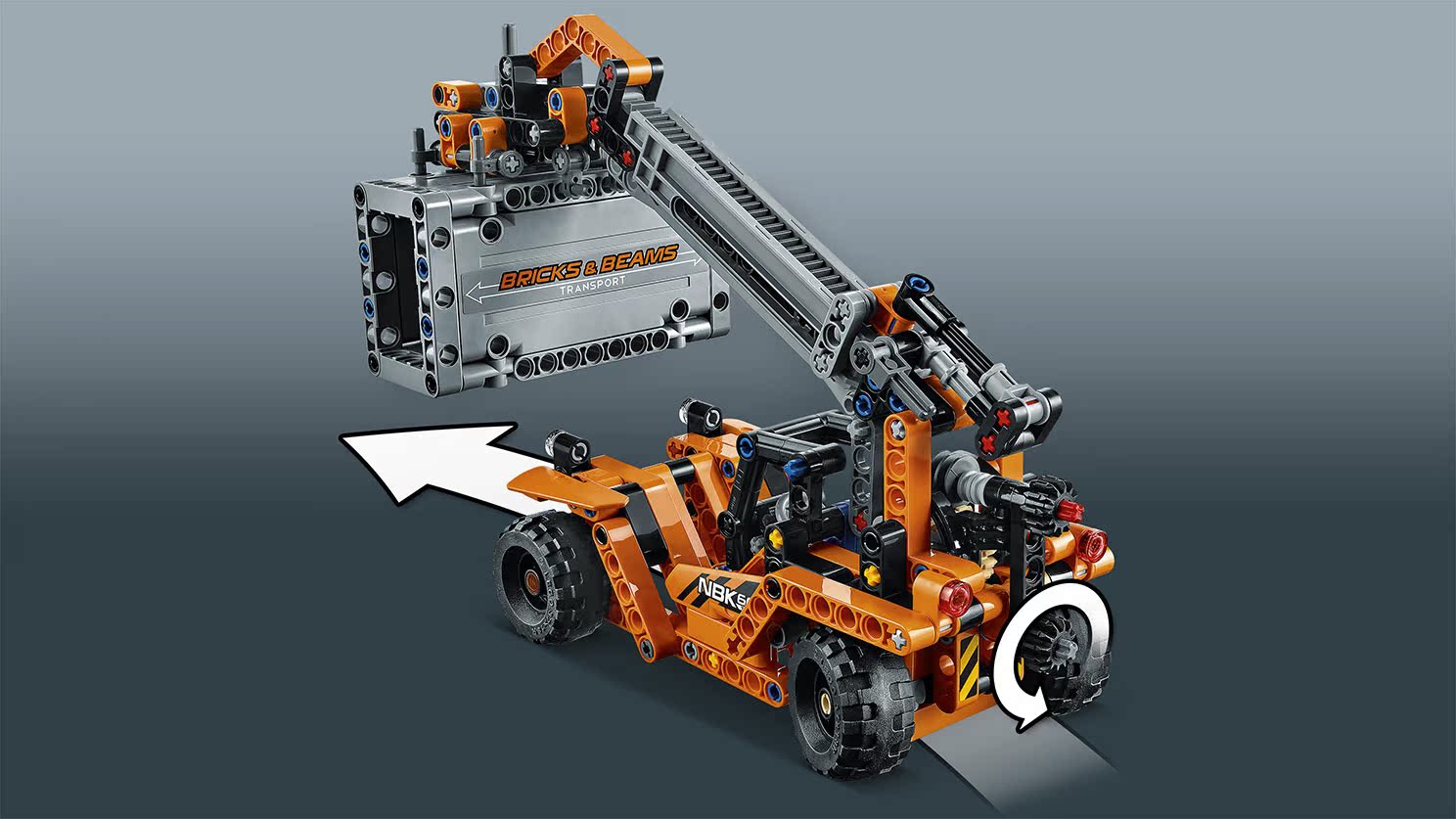 lego 42062 乐高科技机械系列集装箱卡车和装载机塑料