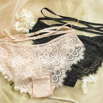 Buy three gifts a day sweet transparent full lace luxury quick-drying low-waist underwear sexy low-waist lace