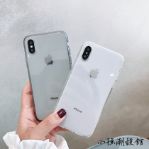 Simple ultra-thin transparent shell iphoneX XR Xsmax mobile phone shell 7 8plus all-inclusive soft cover 6sp men and women tide