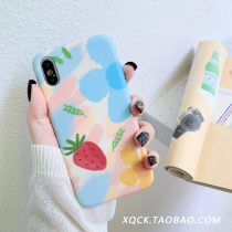Strawberry flower 8plus apple x phone case XS Max XR iPhoneX 7p 6 female iphone6s silicone