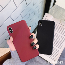 Retro solid color frosted 8plus apple x mobile phone case XS Max XR iPhoneX 7p 6 female iphone6s