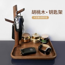 Key branch storage creative ornaments artifact solid wood hanger into the door to put the porch desktop storage box