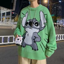 2020 new autumn and winter thickened Joker loose Japanese Snoopy sweater male harbor style ins handsome sweater