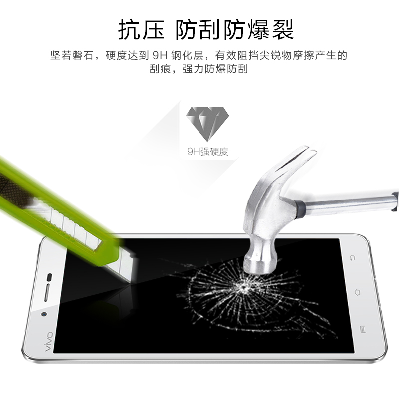 vivox5l钢化膜步步高vivo X5SL/V/M Pro玻璃膜x5max手机高清贴膜+产品展示图4