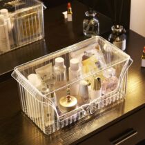Transparent desktop bathroom dormitory artifact storage box household cosmetics skin care products simple Shelf Large
