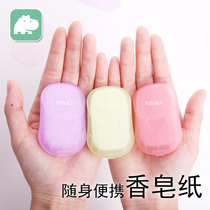 Portable travel soap chips compressed soap paper hand soap paper hand soap chip artifact travel supplies mini pocket box