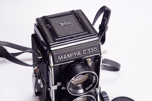 Mamiya MAMIYAC33080/2.8 blue dot double reflex leather cavity retro film camera waist level viewfinder