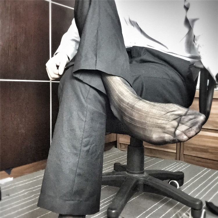 凹凸绅士 男丝袜 锦纶条纹丝袜 正装性感丝袜超薄锦纶男士丝袜