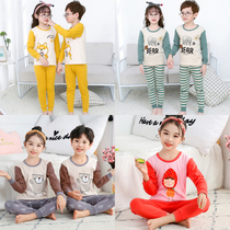 Childrens warm underwear suit cotton girl pajamas baby cotton autumn clothes autumn pants home boy baby