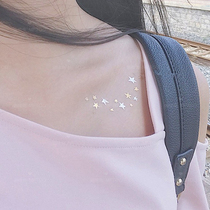Hot stamping star collarbone tattoo sticker gold pattern neck neck face long lasting waterproof Net red female sticker