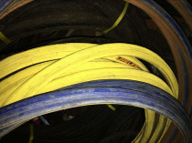 24 inch bicycle inner and outer tires 24×1 0 ultra-fine outer tires with beautiful mouth inner tubes yellow stock goods dirty