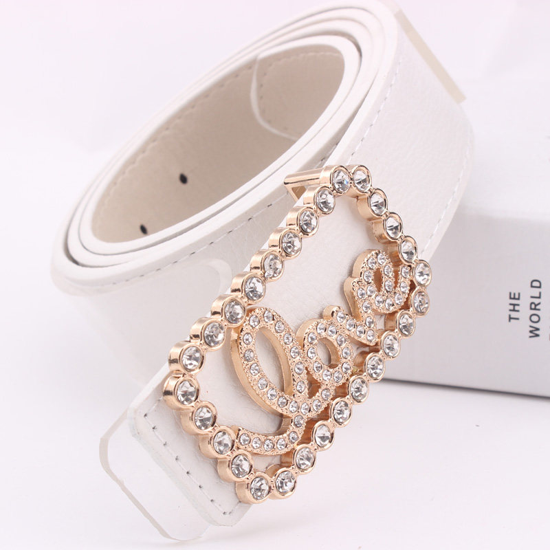 镶钻皮带女士白色腰带女水钻时尚休闲装饰搭配牛仔裤带简约百搭宽_3折