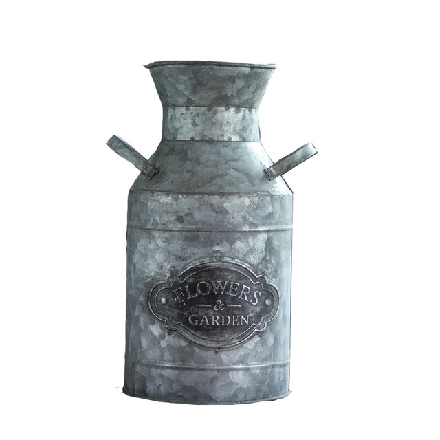 Vintage American Milk Jar Vase Flower Pot Metal Vase Garden Home Furnishing Decoration Decoration Vintage American Milk Jar Vase Flower Pot Metal Vase Garden Home Furnishing Decoration Decoration