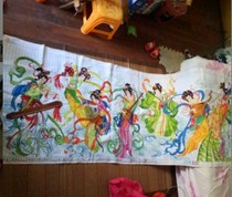 Cross stitch line embroidery new Dunhuang flying beauty living room large simple modern full embroidery c finished