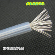 HIFI imported silver wire multiple single crystal copper silver plated power cord horn line angular Teflon high temperature resistant skin