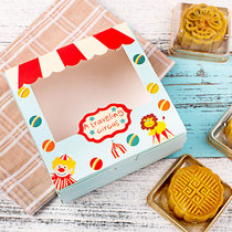 Baking package 4 pieces Xue Mei Niang box 50-80g moon cake egg yolk crisp box snack box needs to be self-stacking