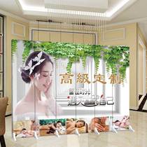 Flat wind screen Zhaicai bedside windshield beauty salon screen partition health club living room vertical folding barrier