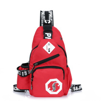 Double shoulder bag Dual-purpose bag Canvas Chest Bag Han Edition Fashion Backpack Leisure Travel Bag for men and women General Oblique Satchel Bag