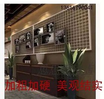 Bold black mesh clothing store wall mesh jewelry rack Stall rack shelves white wall shelf grid