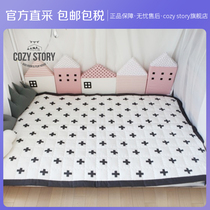 Korean Cozy Baby Crawl Mat Pure Cotton Mat Breathable Play Blanket Ground Mat Home Baby Anti-Damp Mat