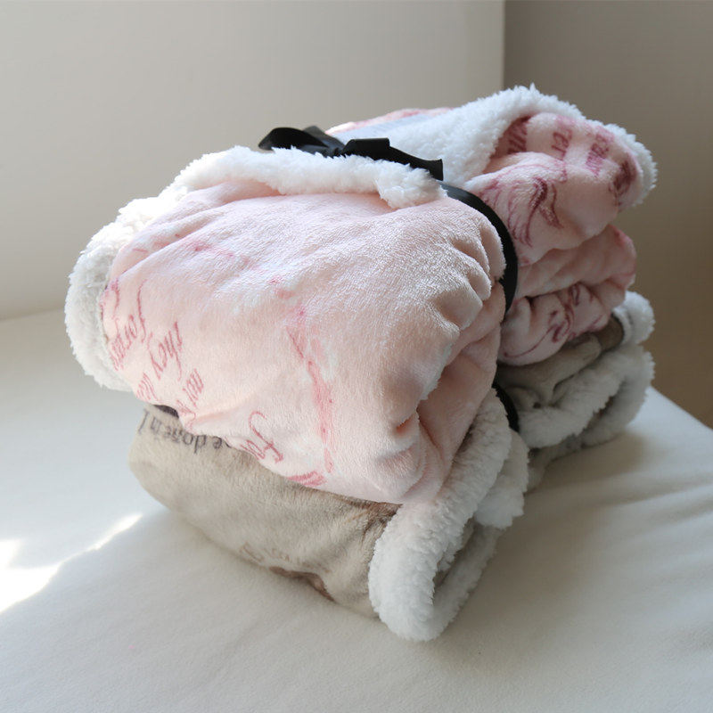 出口北美欧式长毛绒毯子仿羊羔绒双层盖腿小毛毯宿舍办公室午睡毯