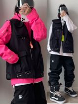 New men and women flat-flower free double-board ski suit waterproof heating vest shoulder tactics