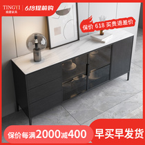 Italian Extreme Minimalist Rock Plate Solid Wood Dining Side Cabinet Modern Minimalist Genguan Cabinet Living Room Leaning Against Wall Locker Restaurant Wine Cabinet