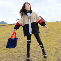 Girls' Coat Autumn Winter 2022 New Foreign Fashionable Lamb Wool Girls Adolester with Dongsuit and Thick Guard Clothes