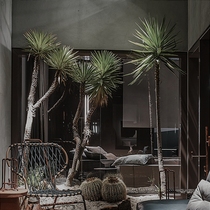 Simulation plant decoration green tongue with scenic Nordic style hotel meat