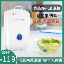 110V fruit and vegetable purifier Multi-functional small household appliances Household pesticide removal odor formaldehyde ozone vegetable washing and disinfection machine