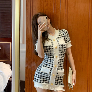 Spring and summer 2020 Korean style qianniage knitted dress