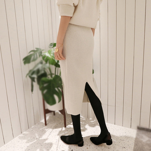 2020 new autumn sweater cardigan skirt two piece suit long sleeve knitted dress