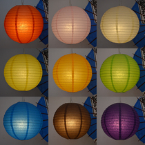 Japanese Paper Lantern Sakura Little Lantern Japanese Wedding Supplies Lantern Restaurant Izakaya Hotel Decoration Solid Color