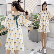 Maternity summer dress summer foreign atmosphere spring and autumn style small fresh maternity dress hot mom personality summer skirt