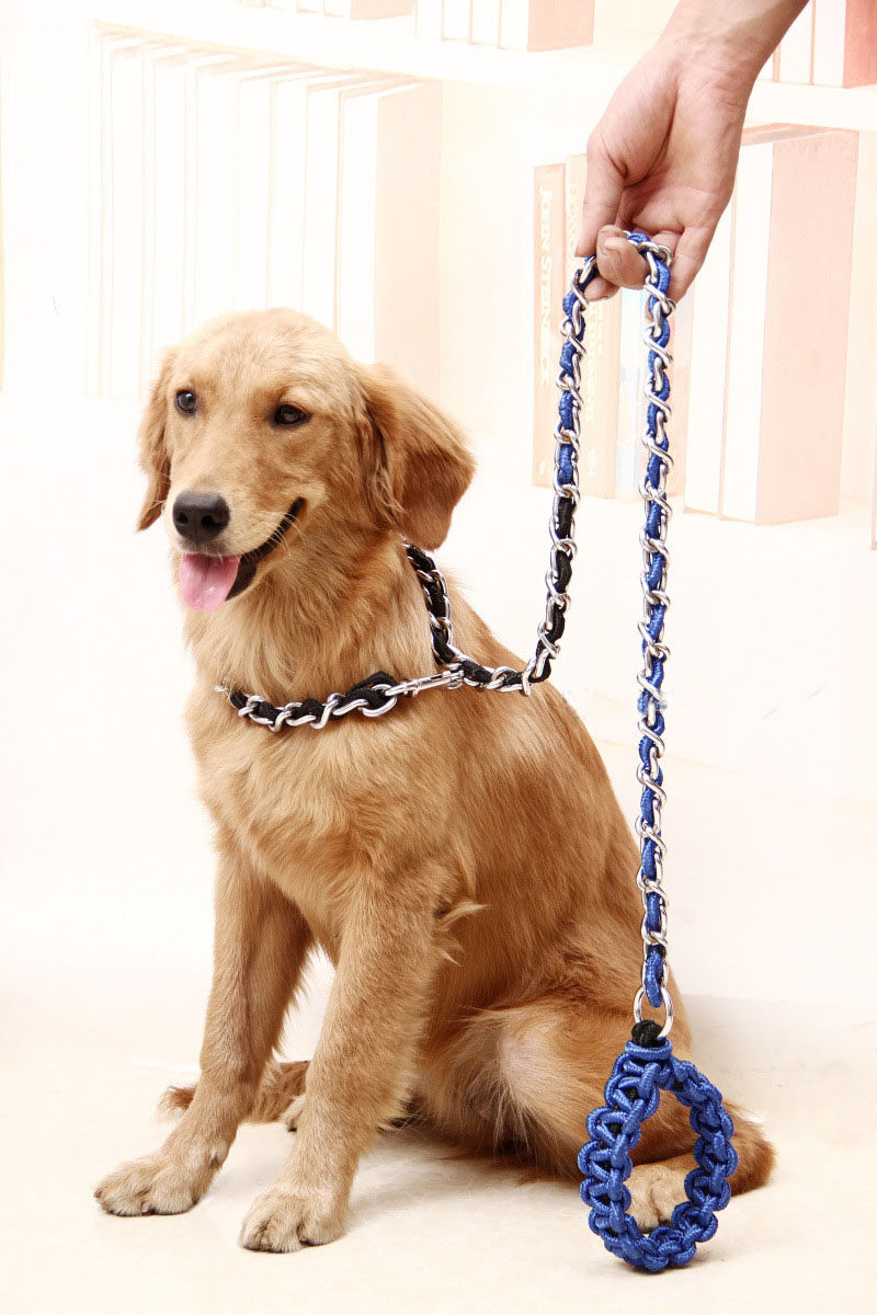 狗狗铁链防咬狗链子牵引绳金毛哈士奇阿拉斯加中大型犬狗绳子包邮