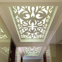 Hollowed-out suspended ceiling through flower board Xuanguan partition Screen Living room Carved Eurostyle Screen Background Wall Pvc Decoration Flower