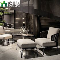 Outdoor table and chairs sofa Guido Composition minimalist modern leisure terrace Courtyard Villa balcony vine-knitted sofa furniture