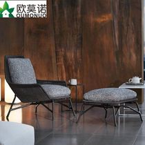 Balcony Table And Chairs Small Sofa Tea Table Combined Casual Rattan Chair Three Sets Sloth Person Backrest Open-air Personality Single Chair