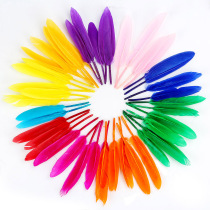 Kindergarten handmade DIY color feather macaron color diy decorative jewelry children creative art accessories materials